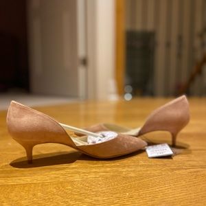 Zara, Blush Suede Kitten Heels, Size 37